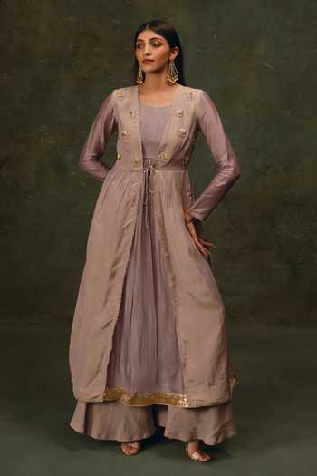17:17 By Simmi Saboo Embroidered Jacket & Anarkali Set