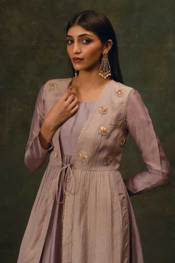 17:17 By Simmi Saboo Embroidered Jacket & Anarkali Set