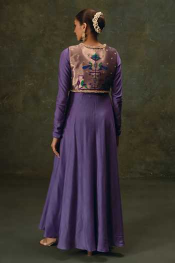 17:17 By Simmi Saboo Paithani Woven Koti With Anarkali