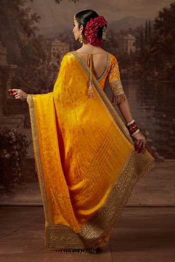 Shikhar Sharma Dori Embroidered Saree With Blouse