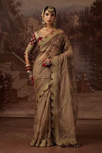 Shikhar Sharma Silk Organza Saree With Blouse