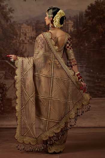 Shikhar Sharma Silk Organza Saree With Blouse