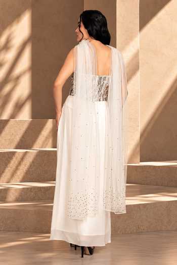 Bohame Aabshar Embroidered Corset Skirt Set 