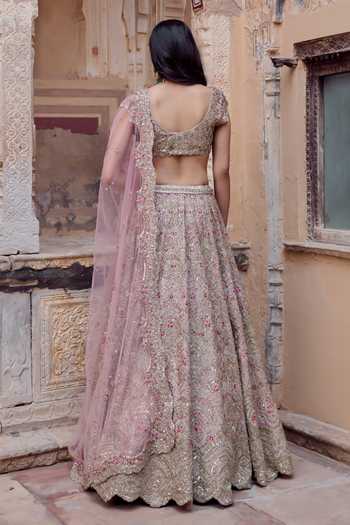 Osaa By Adarsh Rose Embroidered Bridal Lehenga Set 
