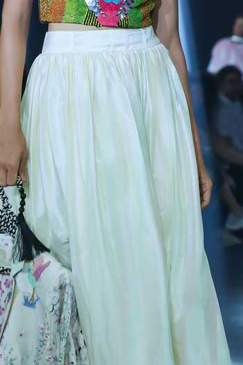 Rahul Singh_Multi Color Silk Boat Neck Hand Embellished Top And Skirt Set _Online_at_Aza_Fashions