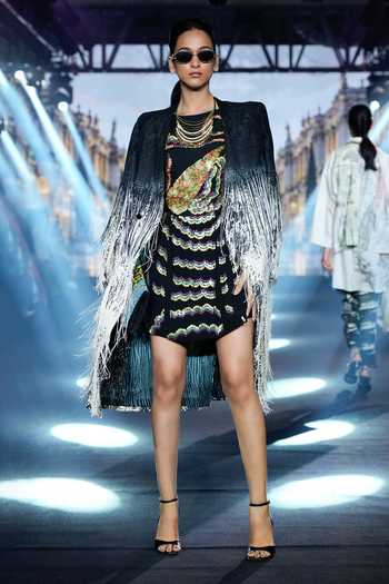 Rahul Singh Embellished Jacket With Dress 