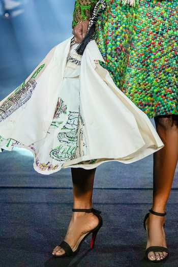 Rahul Singh_Green Cotton, Silk Organza Hand Embellished Jacket Skirt Set _Online_at_Aza_Fashions