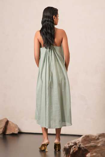Urvashi Kaur Handwoven Jamdani Cotton Dress 