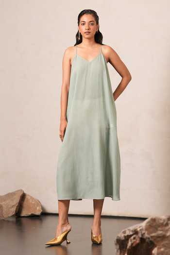 Urvashi Kaur Handwoven Jamdani Cotton Dress 