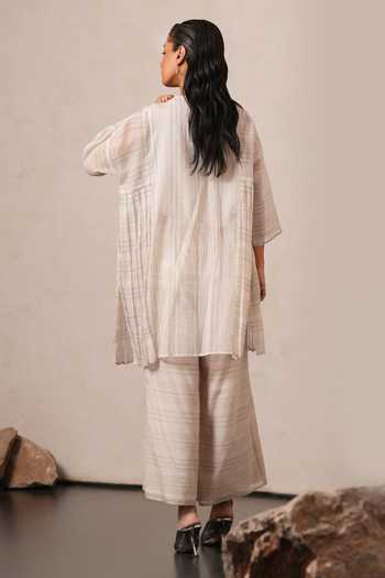 Urvashi Kaur Checkered Woven Tunic