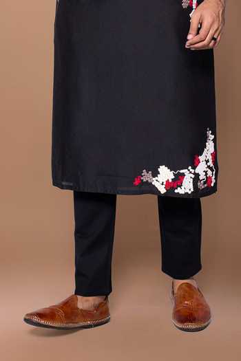 Buy Priyanka Haralalka Black Silk, Cotton Zardozi Embroidered Kurta Set Online at Aza Fashions Buy_Priyanka Haralalka_Black Silk, Cotton Zardozi Embroidered Kurta Set _Online_at_Aza_Fashions