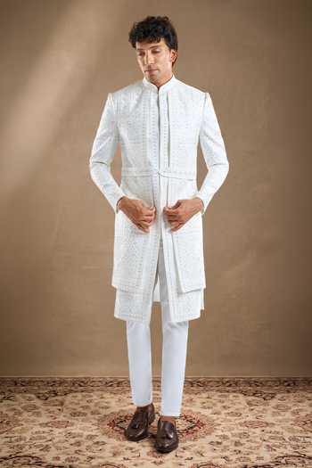 Arihant Rai Sinha Floral Embroidered Sherwani Pant Set