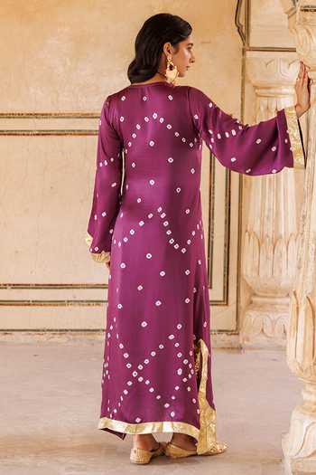 Bannhi By Priyanka Rathore Bandhani Pattern Kaftan 