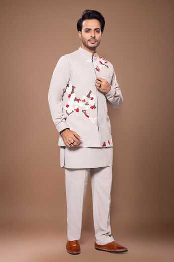 Priyanka Haralalka Embroidered Bundi & Kurta Set 