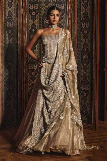 Mahima Mahajan Mahika Embroidered Corset Lehenga Set 
