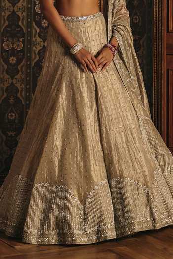 Buy Mahima Mahajan Silver Silk, Tissue Sweetheart Neck Chavvi Embroidered Lehenga Set Online at Aza Fashions Buy_Mahima Mahajan_Silver Silk, Tissue Sweetheart Neck Chavvi Embroidered Lehenga Set _Online_at_Aza_Fashions