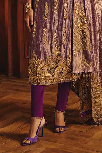Mahima Mahajan Purple Silk, Tissue, Net, Lycra Sweetheart Neck Naima Sleeveless Kurta Pant Set Online at Aza Fashions Mahima Mahajan_Purple Silk, Tissue, Net, Lycra Sweetheart Neck Naima Sleeveless Kurta Pant Set _Online_at_Aza_Fashions