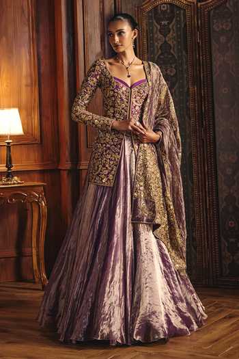 Mahima Mahajan Nargis Embroidered Jacket Lehenga Set 