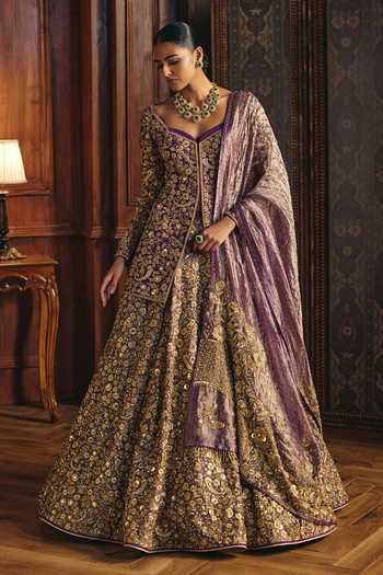 Mahima Mahajan Rakhi Embroidered Jacket Lehenga Set 
