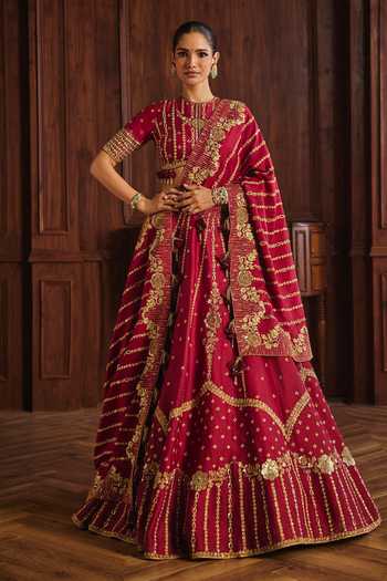Mahima Mahajan Pia Silk Chanderi Lehenga Set 