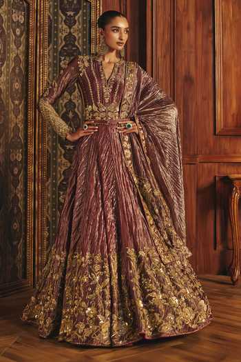 Mahima Mahajan Madhubala Silk Tissue Anarkali With Dupatta 