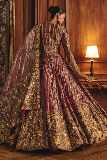 Mahima Mahajan Madhubala Silk Tissue Anarkali With Dupatta 