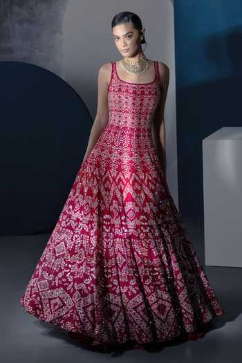 Ritika Mirchandani Zuri Ajrakh Inspired Pattern Anarkali Set