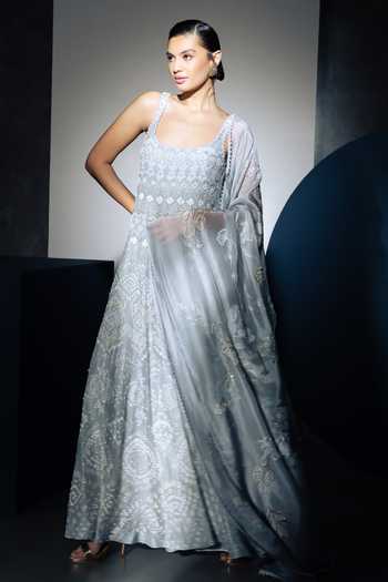 Ritika Mirchandani Lila Sleeveless Anarkali Set