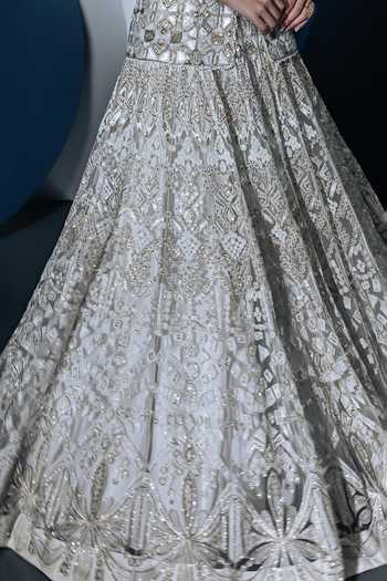 Buy Ritika Mirchandani Gold Georgette, Crepe, Net Scoop Neck Thea Hexagon Pattern Kurta Lehenga Set Online at Aza Fashions Buy_Ritika Mirchandani_Gold Georgette, Crepe, Net Scoop Neck Thea Hexagon Pattern Kurta Lehenga Set _Online_at_Aza_Fashions