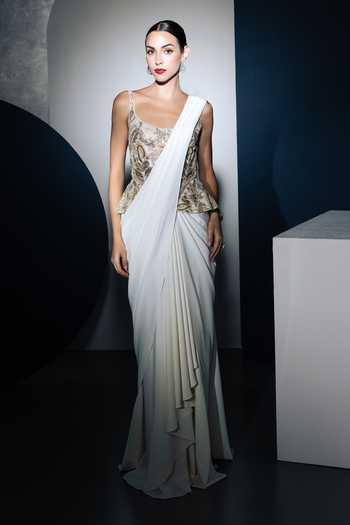 Ritika Mirchandani Maelle Draped Lehenga Saree With Corset 