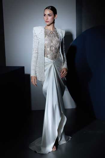Ritika Mirchandani Odette Draped Skirt & Jacket Set 