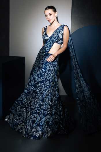 Ritika Mirchandani Opal Printed & Embroidered Lehenga Saree Set 