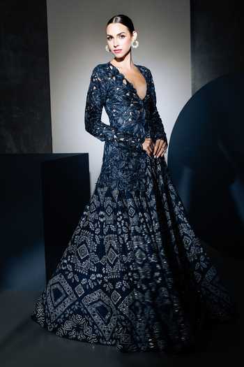 Ritika Mirchandani Noor Cutwork Jacket Lehenga Set 