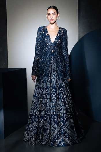 Ritika Mirchandani Noor Cutwork Jacket Lehenga Set 