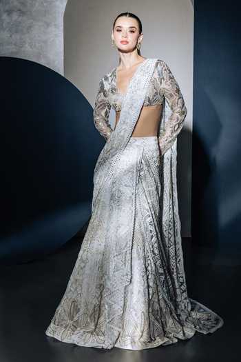 Ritika Mirchandani Vionnet Lehenga Saree With Blouse 