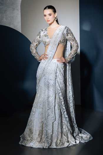 Ritika Mirchandani Vionnet Lehenga Saree With Blouse 
