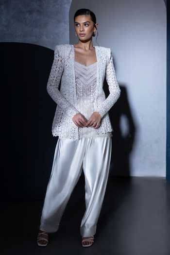 Ritika Mirchandani Nue Embroidered Jacket Pant Set