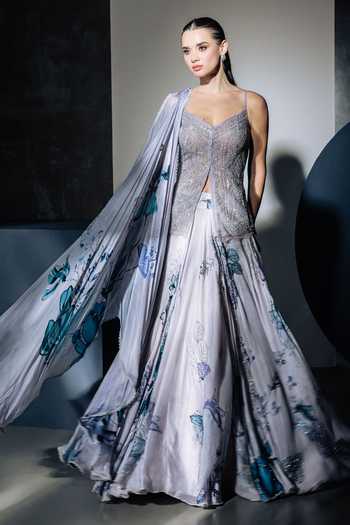 Ritika Mirchandani Amani Printed & Embroidered Skirt Set 