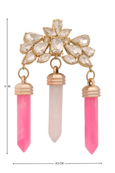 Buy_AE-Tee_Gold Plated Crystal Chandelier Earrings _Online_at_Aza_Fashions