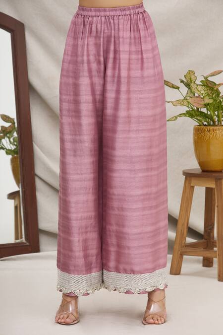 Shop_Ekta Singh_Pink Silk Round Anarkali Set _Online_at_Aza_Fashions