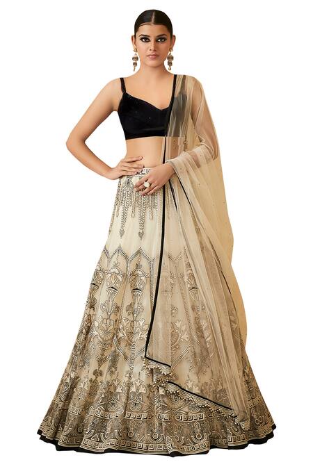 Buy Tarun Tahiliani Black Embroidered Lehenga Set Online at Aza Fashions Buy_Tarun Tahiliani_Black Embroidered Lehenga Set_Online_at_Aza_Fashions