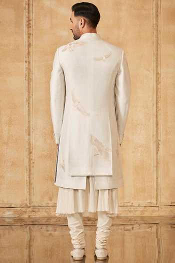 Shop Tarun Tahiliani Ivory Embroidered Sherwani Set at Aza Fashions Shop_Tarun Tahiliani_Ivory Embroidered Sherwani Set _at_Aza_Fashions