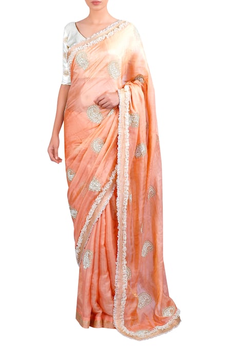 Latha Puttanna Paisley & threadwork saree with blouse 