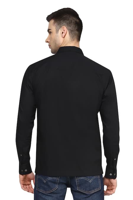 Shop_Noonoo_Black Giza Cotton Slim-fit Jacket _at_Aza_Fashions