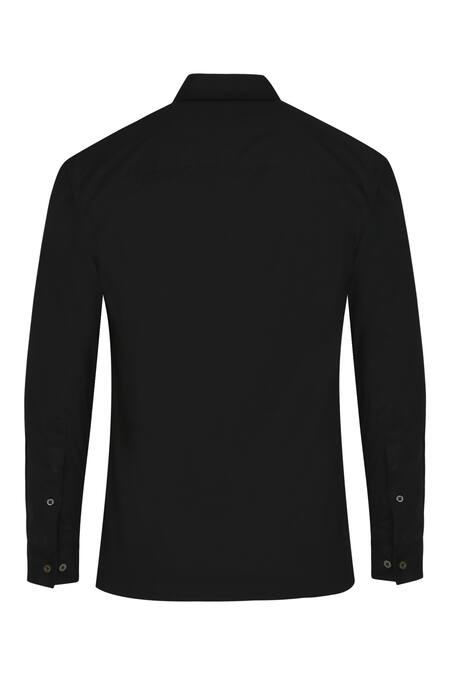 Shop_Noonoo_Black Giza Cotton Slim-fit Jacket _Online_at_Aza_Fashions