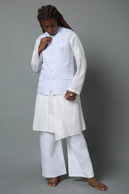 House Of Three Jamdani Cotton Bundi 