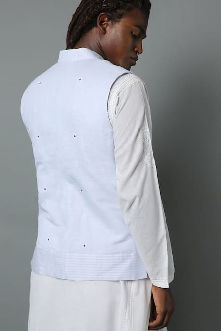 House Of Three Jamdani Cotton Bundi 