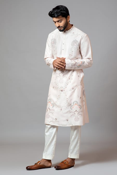 Paarsh Silk Embroidered Kurta Set 