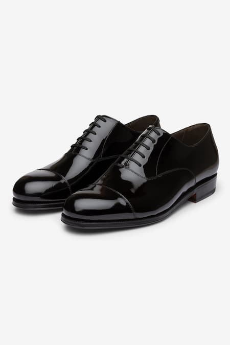 Bridlen_Black Straight Tip Oxford Shoes_Online_at_Aza_Fashions