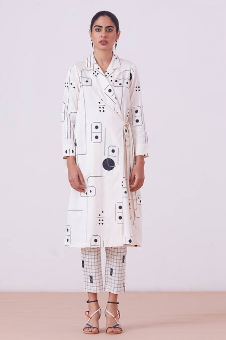 Buy_The Summer House_Cream Joanna Domino Print Tunic_Online_at_Aza_Fashions